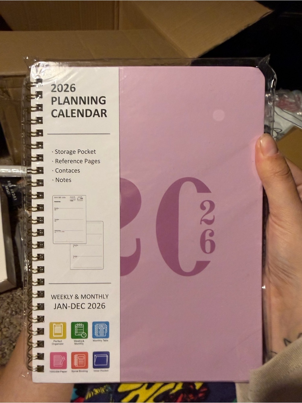 2026 Planning Calendar - Pink